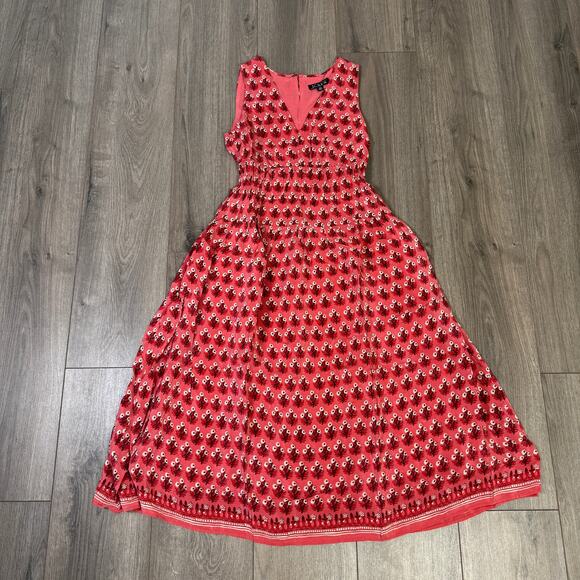 J Crew Ruffle Slip Floral Viscose Chiffon Midi Dress US Women's XS Petite - Picture 2 of 7